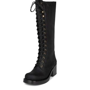 Jeffrey Campbell Black Lace Up Boots